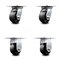 Service Caster 4 Inch Glass Filled Nylon Caster Set with Roller Bearings 2 Swivel 2 Rigid SCC SCC-35S420-GFNR-2-R-2 - alternate 1